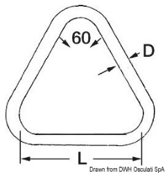 SS trekant ring 5x30 mm